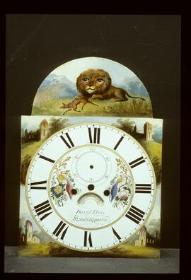 William Finnemore, Birmingham: Automata dial, 1852 / Clockmaker: David Elias, Llanerchymedd, 1868