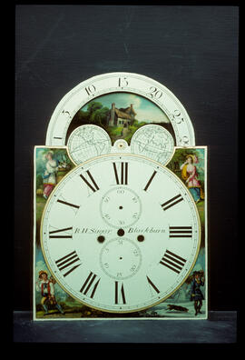 Unknown maker: Arched with moon dial / Clockmaker: Robert Holgate Sagar, Blackburn, 1822–51