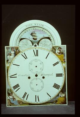 Samuel Wilkes or Wilkes & Son, Birmingham: Arched with moon dial, 1828–52 / Clockmaker: James Condliff, Liverpool, 1818–36
