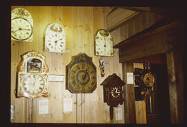 Seven wall clocks: other dial types