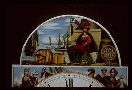 Unknown maker, Scottish made: Picture in arch dial (arch detail), 1823 / Clockmaker: George Bain, Brechin, 1837–57