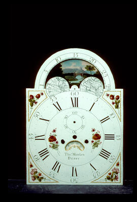 James Wilson, Birmingham: Arched with moon dial, 1785–90 / Clockmaker: Mawkes, Derby, 1770