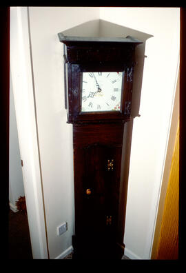 James Wilson, Birmingham: Square dial (early), 1772 / Clockmaker: R. Webster, Salop, 1755–1832