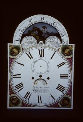 Richard Hipkiss, Birmingham: Arched with moon dial, c.1811 / Clockmaker: Benjamin Sparling, Cheetham Hill