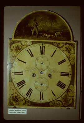 Unknown maker, Birmingham: Picture in arch dial / Clockmaker: Robert McAdam Jnr, Dumfries, 1840–67