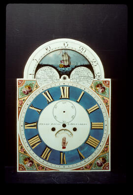 Wilkes & Son, Birmingham: Arched with moon dial / Clockmaker: Henry Rivas, Little Belturbet