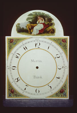 Unknown maker, Halifax: Picture in arch dial, 1805+ ? / Clockmaker: Thomas Martin, Thirsk, 1780–1823