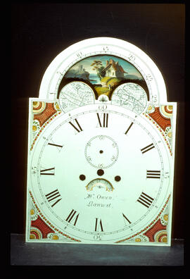 Walker & Hughes, Birmingham or Walker, Chester: Arched with moon dial, c.1825 / Clockmaker: William Owen, Llanrwst, 1828–35