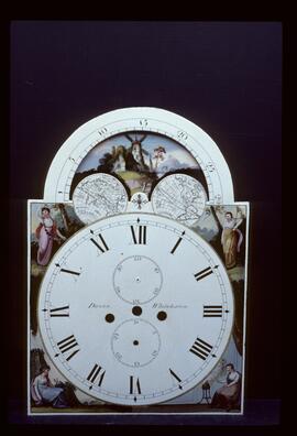 William Finnemore, Birmingham: Arched with moon dial, c.1825 / Clockmaker: John Dawes, Whitehaven, 1828–34