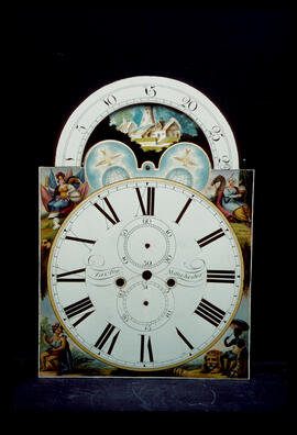 Samuel Baker, Birmingham: Arched with moon dial, 1823–50 / Clockmaker: Taylor, Manchester, 1858