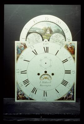 James Wilson, Birmingham: Arched with moon dial, 1795 / Clockmaker: I. Halliwell, Warrington, 1791–1822