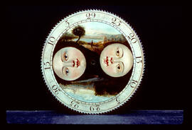 Unknown maker: Moon dial (after restoration) / Clockmaker: James Kirkham, Holywell