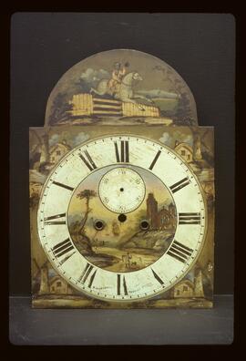 Unknown maker, Birmingham: Picture in arch dial (before restoration) / Clockmaker: Robert Marshall, Shotley Bridge, 1848–58