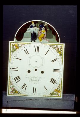 Walker & Hughes, Birmingham: Picture in arch dial, 1820s / Thomas Shakespear, Burton–on–Trent, 1828–35