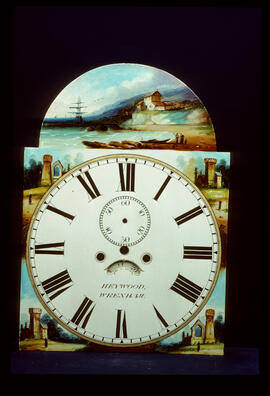 Unknown maker: Picture in arch dial / Clockmaker: Thomas Heywood, Wrexham, 1839–64