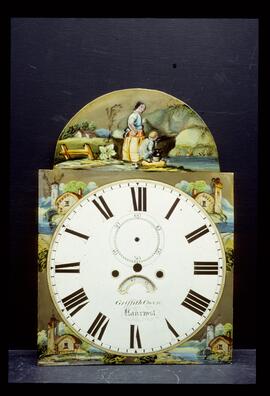 Unknown maker: Picture in arch dial / Clockmaker: Owen Griffith, Llanrwst, 1818–1902