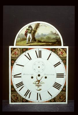 Beilby Hawthorne & Whitaker, Newcastle: Picture in arch dial / Clockmaker: George Biltcliffe, Pennistone, 1834–62