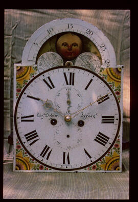Finnemore & Son, Birmingham: Arched with moon dial, 1830 / Clockmaker: Thomas Sohier, Jersey, 1825–30