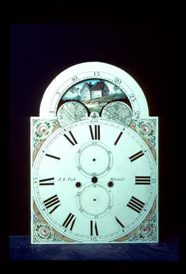 William Finnemore, Birmingham: Arched with moon dial, 1835+ / Clockmaker: John Vick & Son, Stroud, 1830–42