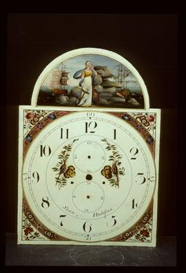 Beilby Hawthorne & Whitaker, Newcastle: Picture in arch dial / Clockmaker: J. Shaw, Halifax, 1801–50