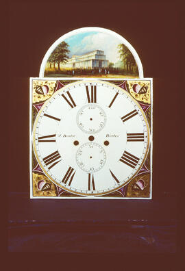 Unknown maker, Newcastle or Halifax: Picture in arch dial / Clockmaker: John Brodie, Wooller, 1858