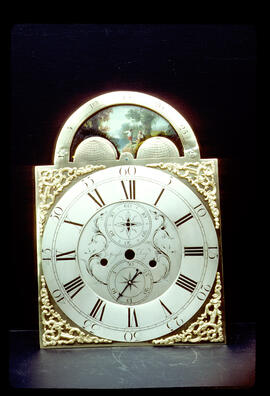 Unknown maker: Brass arched moon dial / Clockmaker: James Speight, Tong, 1750–1785