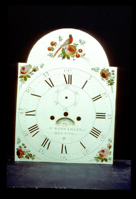 Thomas Osborne, Birmingham: Birds in arch dial, 1790s / Clockmaker: Bothamley, Boston