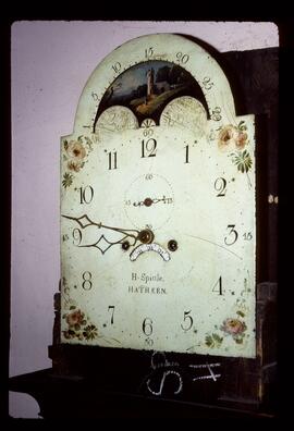 Francis Byrne, Birmingham: Arched with moon dial, c.1800 / Clockmaker: Henry Spittle, Hathern, 1795–1835