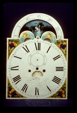 Samuel Wilkes or Wilkes & Son, Birmingham: Arched with moon dial, 1828–52 / Clockmaker: J. & R. Mathews, Oswestry, 1856