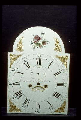 James Wilson, Birmingham: Gesso in arch dial, 1777–83 / Clockmaker: John Levich, Market Rasen, 1800s