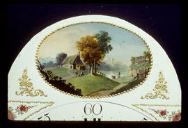 James Wilson, Birmingham: Low oval in arch dial (detail) / Clockmaker: John Deacon, Leicester, 1795–1830
