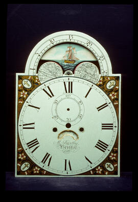 Walker & Hughes, Birmingham: Arched with moon dial, c.1830 / Clockmaker: Mark Bentley, Bristol, 1816–50