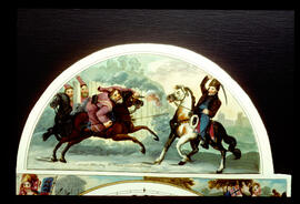 Edward Owen, Birmingham: Picture in arch dial (arch detail), c.1820 / Clockmaker: James Colhoun & Son, Londonderry, 1820