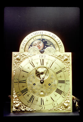 Unknown maker: Brass arched moon dial / Clockmaker: John Smith, Chester, 1760–85