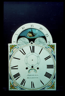 Samuel Wilkes or Wilkes & Son, Birmingham: Arched with moon dial, 1828–52 / Clockmaker: Aspinwall, Manchester
