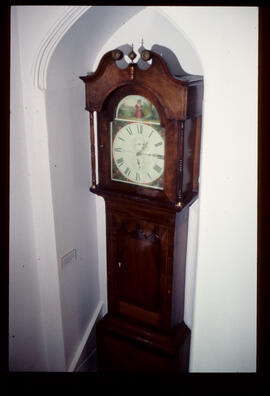 Beilby Hawthorne & Whitaker, Newcastle: Picture in arch dial, 1795–1815 / Clockmaker: John Barraclough, Haworth, 1774–1835