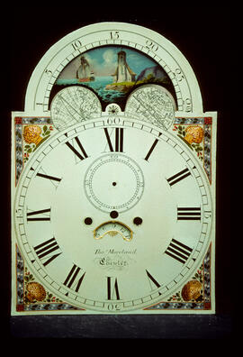 William Finnemore, Birmingham: Arched with moon dial, 1834? / Clockmaker: Thomas Moreland, Chester, 1834–48