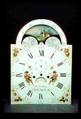 James Wilson, Birmingham: Arched with moon dial / Clockmaker: John Collier, Cheadle, 1780