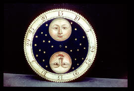 Unknown maker: Moon dial (after restoration) / Clockmaker: unmarked