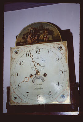 Wright & Company, Birmingham: Picture in arch dial, 1805–10 / Clockmaker: John Deacon, Leicester, 1795–1830