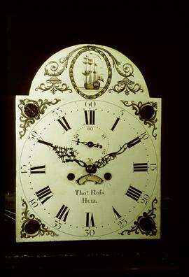 James Wilson, Birmingham: High oval in arch dial, 1795–1800 / Clockmaker: Thomas Ross, Hull, 1790–1812
