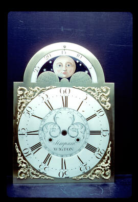 Unknown maker: Brass arched moon dial / Clockmaker: John Simpson, Wigton, 1770–1820