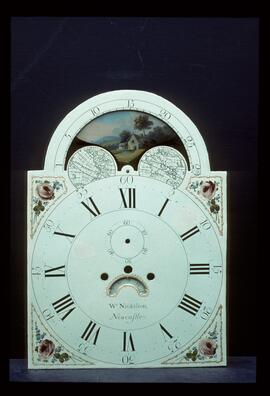 Thomas Osborne, Birmingham: Arched with moon dial, 1790s / Clockmaker: William Nickisson, Newcastle under Lyme, 1804