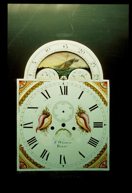 Samuel Baker, Birmingham: Arched with moon dial, 1823–50 / Clockmaker: F. Wedge, Birmingham