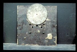 James Wilson, Birmingham: 12 o'clock moon dial (back), 1769 / Clockmaker: Archibald Coates, Wigan, 1766