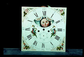 James Wilson, Birmingham: 12 o'clock moon dial, 1769 / Clockmaker: Archibald Coates, Wigan, 1766