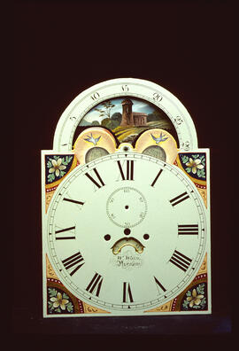 Samuel Wilkes or Wilkes & Son, Birmingham: Arched with moon dial / Clockmaker: William Wain, Burslem, 1828–42