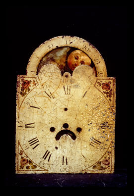 James Wilson, Birmingham: Arched with moon dial, c.1790 / Clockmaker: Thomas Chaplins (Shoplins), Bury, 1776–90