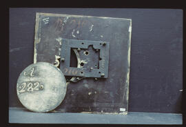 William Whittaker, Halifax: 12 o'clock moon dial (back) / Clockmaker: Fazackerley, Ormskirk