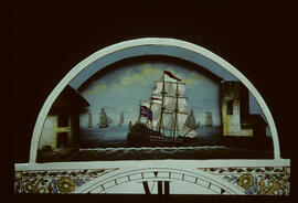 William Finnemore, Birmingham: Automata dial (arch detail), 1840 / Clockmaker: Thomas Allkins, West Bromwich, 1842–50